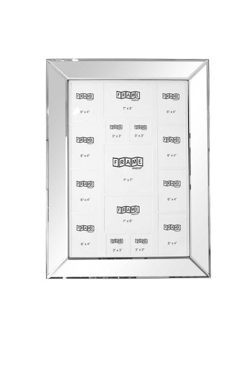 Image of Large New Beautiful Mirror Frame Multi Picture Collage 2ft8 X 2ft (81cm X 61cm)