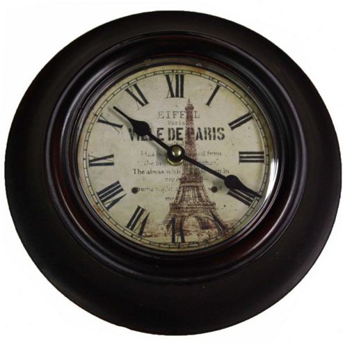 Image of Wicker Valley Ville De Paris Wall Clock