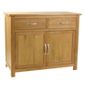 Kelburn Furniture Essentials 2 Drawer Sideboard in Light Oak Stain and Satin Lacquer