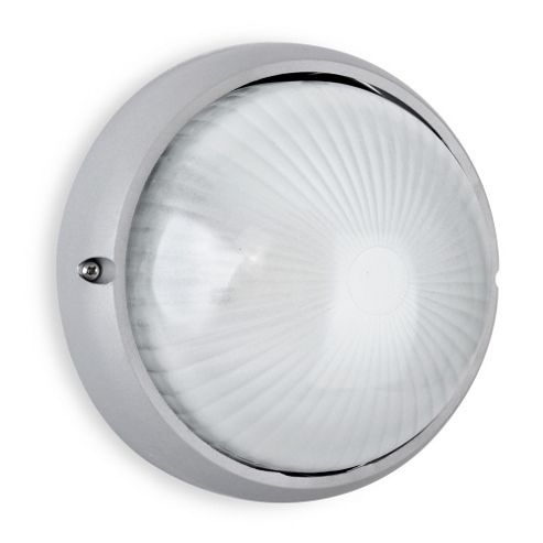 Image of Trentham Ip54 Outdoor Die Cast Aluminium Security Bulkhead In Grey