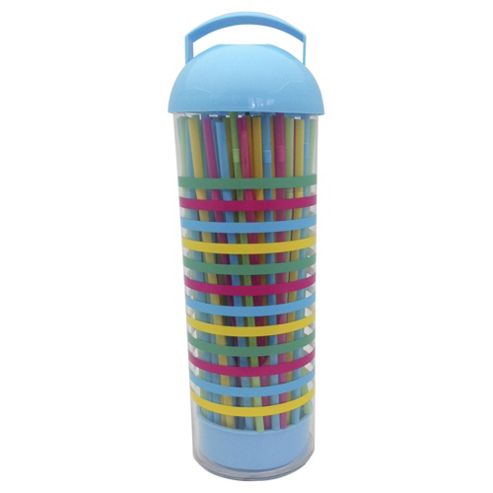 Image of Tesco Picnic Acrylic Straw Dispenser Tropic Stripe