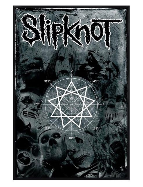 Image of Slipknot Gloss Black Framed Pentagram Poster