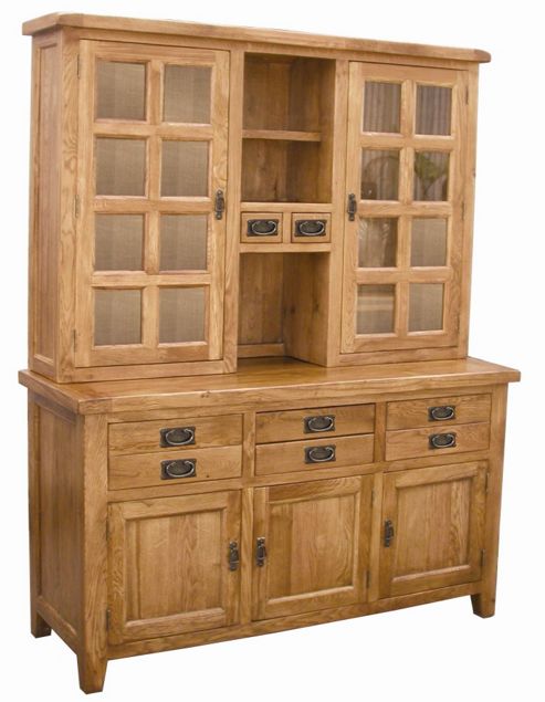 Image of Wiseaction Florence Sideboard And Hutch With Clear Glass