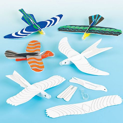 Image of Kids Crafts Colour-in Bird Gliders (pack Of 6)