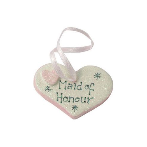 Image of Maid Of Honour Pink Sparkle Heart