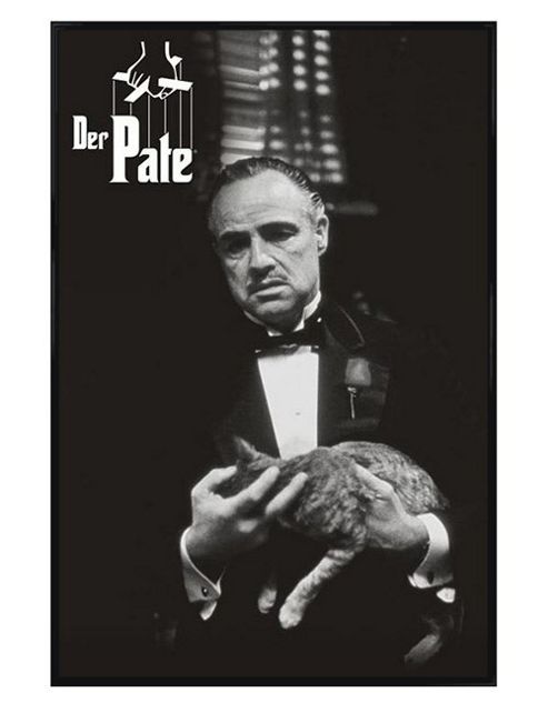 Image of The Godfather (german) Gloss Black Framed Der Pate Poster