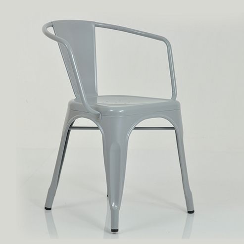 Image of Tolix A56 Style Dining Armchair Grey