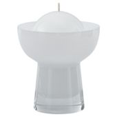 Ball Candle Holder & Candle White