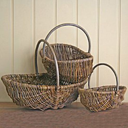 Image of Wicken - Oval Trigs / Storage Baskets - Set Of Three