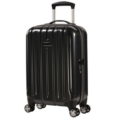 Image of Linea Movelite Matt Black 4 Wheel Hard Cabin Spinner