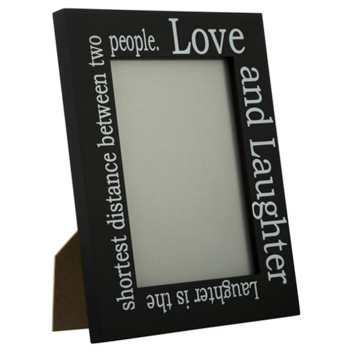 Image of Tesco Love & Laughter Photo Frame Black 5 X 7"
