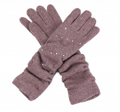 Image of Long Dusky Pink Gem Gloves