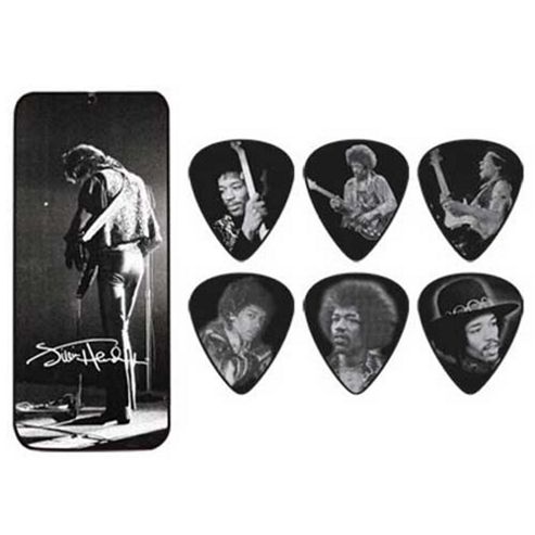 Image of Jimi Hendrix Silver Portrait Series Pick Tin