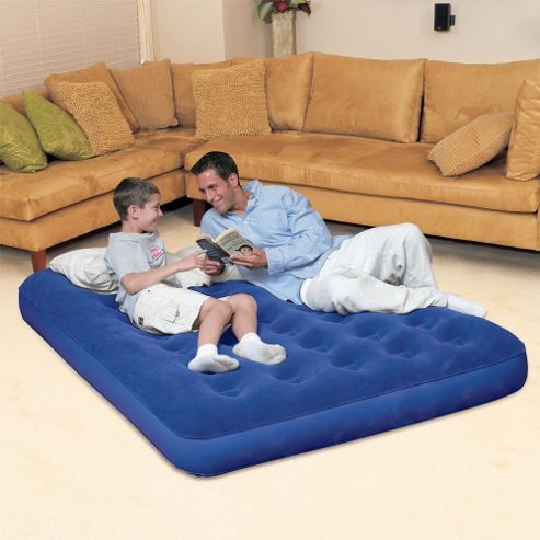 Image of Bestway Flocked Double Air Bed, Blue