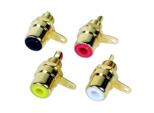 Image of Gold Phono Socket White
