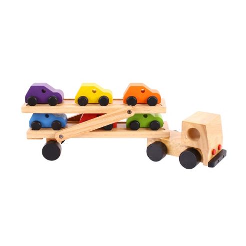 Image of Bigjigs Toys Bj666 Natural Transporter Lorry