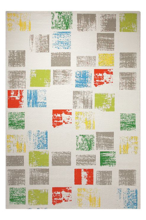 Image of Esprit Cuadros White Woven Rug - 160 Cm X 225 Cm (5 Ft 3 In X 7 Ft 5 In)