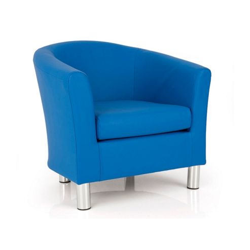 Image of Ultimum Lifestyle Dawlish Faux Leather Tub Chair - Blue