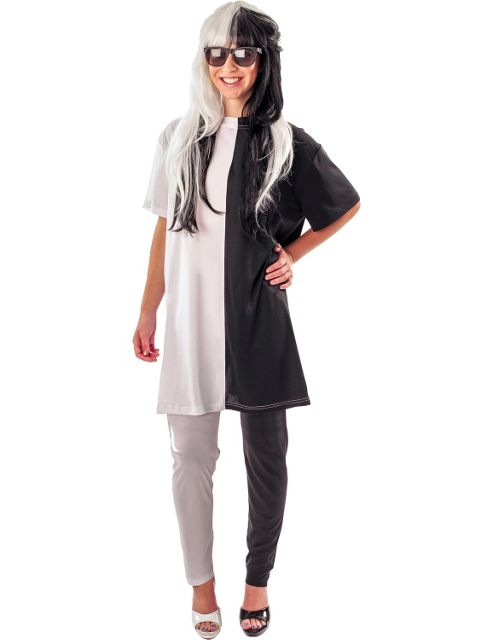 Image of Adult Black & White Illusion Costume Large/extra Large