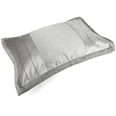Image of Catherine Lansfield Home Signature Silver Gatsby Pillowsham