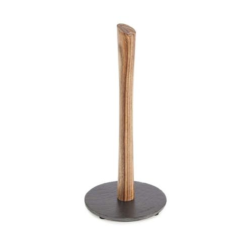 Image of Natural Life Acacia Towel Pole With Slate Base