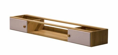 Image of Catania Under Bed Cupboards With Open Shelf In Antique &amp; Pink
