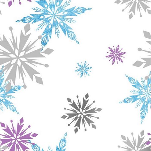 Image of Disney Frozen Bedroom Wallpaper - Snowflake
