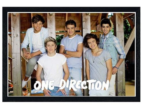 Image of Black Wooden Framed One Direction Summertime Boys Poster