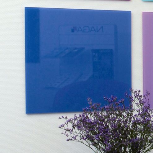 Image of Naga Magnetic Glass Memo Board 45 Cm X 45 Cm - Cobalt Blue