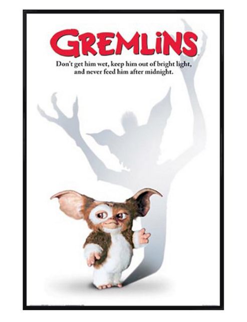 Image of Gremlins Gloss Black Framed Mogwai Poster