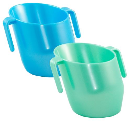 Image of Doidy Toddler Weening Training Cup Twin Pack - Azure Blue & Mint Pearl
