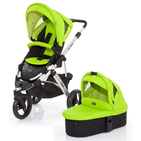 Image of Abc Design Cobra 3 In 1 Pushchair & Carrycot (silver/lime)