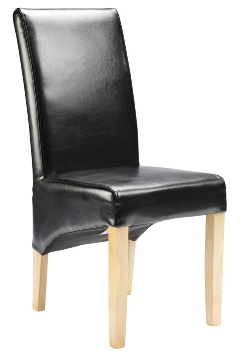 Image of Thorndon Devonport Bonded Leather Chair In Black