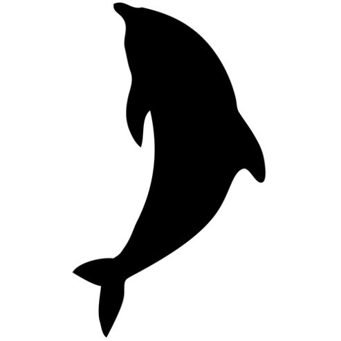 Image of Dolphin Silhouette Wall Chalkboard