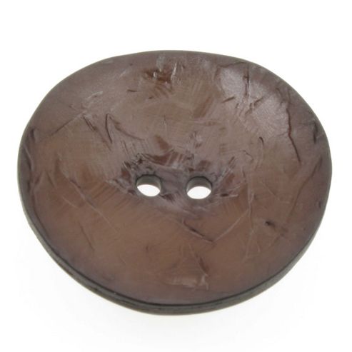 Image of Dill Buttons 60mm Dished Brown