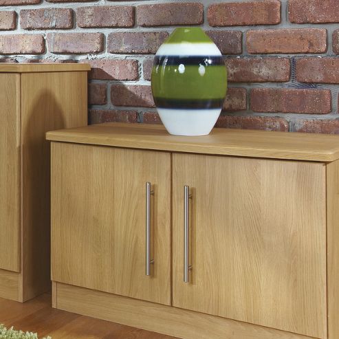 Image of Welcome Furniture Living Room Low 2 Door Unit - Modern Oak