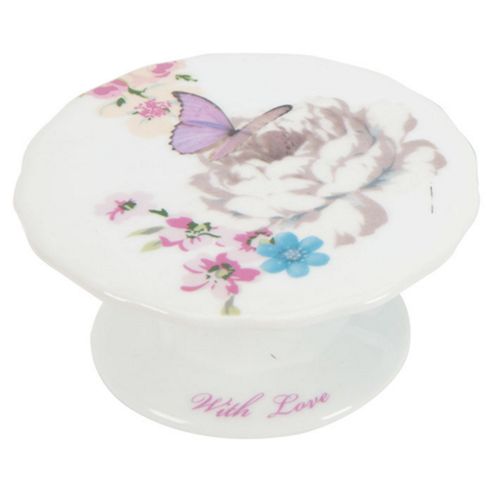 Image of Accessorize With Love 10cm Cake Stand In Floral And Butterfly