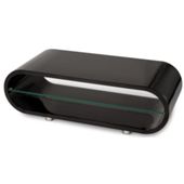 Ovid Piano Black and Clear Glass Stand for TVs up to 42 inch