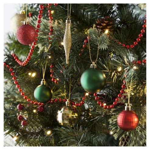 Image of Tesco Decoration Pack, Traditional, 50 Piece