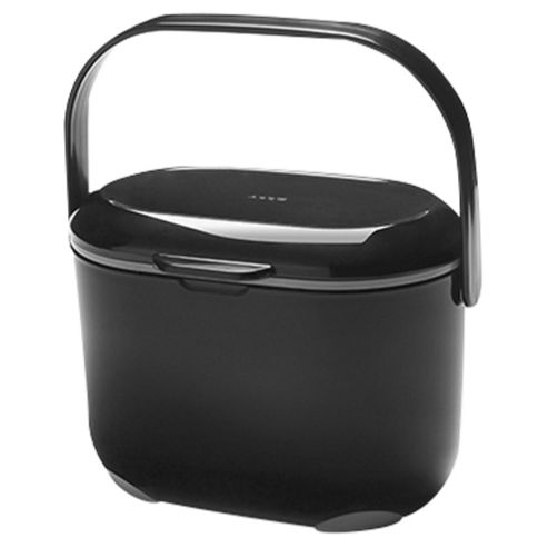 Image of Addis 3l Black Food Caddy With Removable Inner Bucket