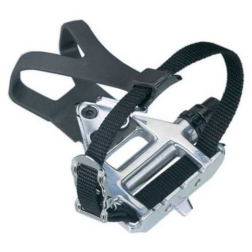 Image of Wellgo Lu961 Alloy Road Pedals With Clips And Straps