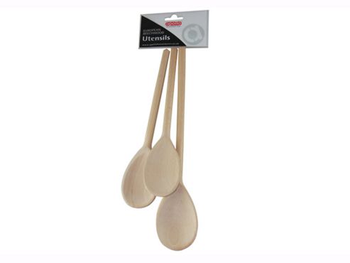 Image of Apollo Housewares 8633 Beech Spoon Set 8/10/12in