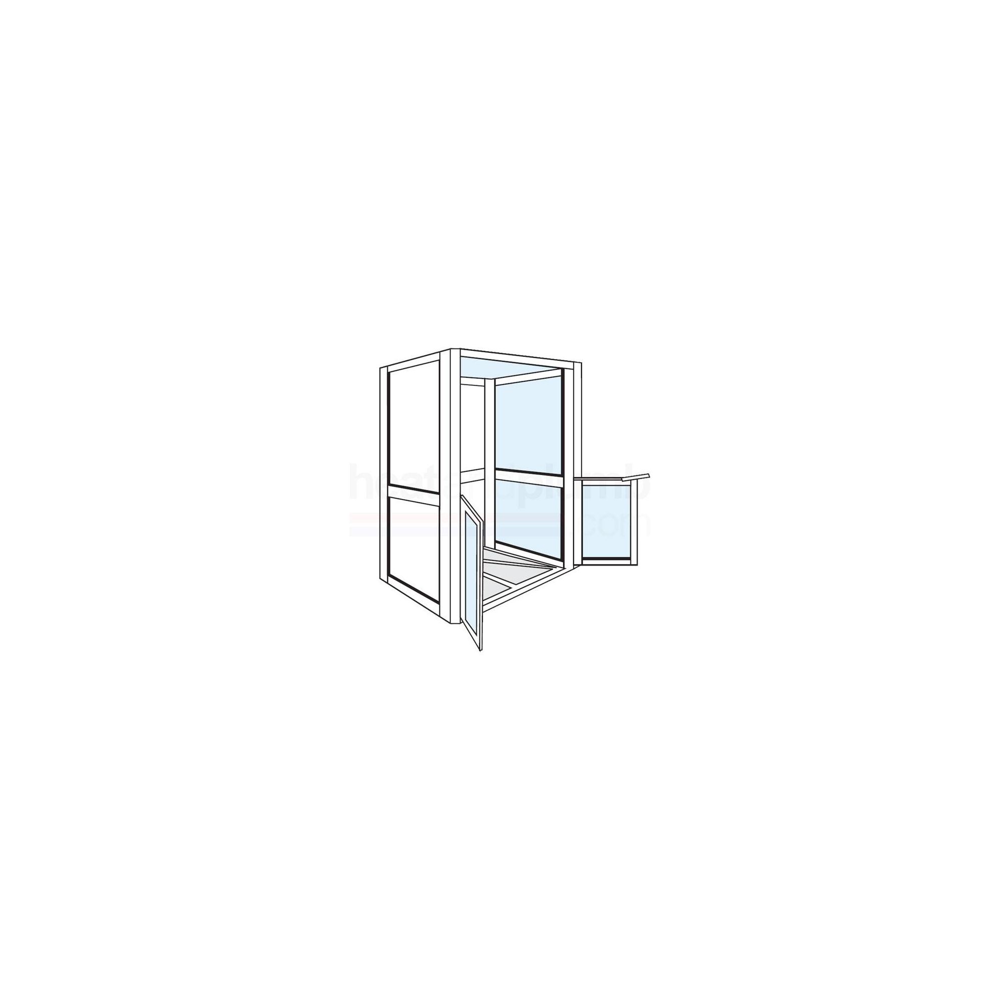 AKW Standalone Shower Cubicle 1200mm x 700mm with Both Sides Closed at Tesco Direct