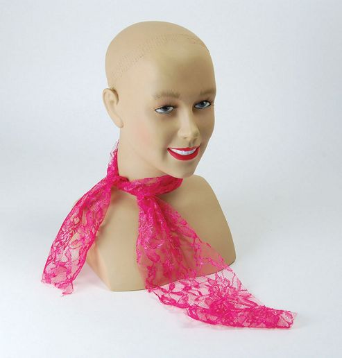 Image of 80's Lace Scarf - Pink