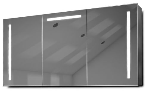 Image of Cali Led Bathroom Cabinet With Demister Pad, Sensor & Shaver K378