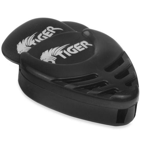 Image of Tiger 12 Guitar Plectrums With Pick Holder - Black