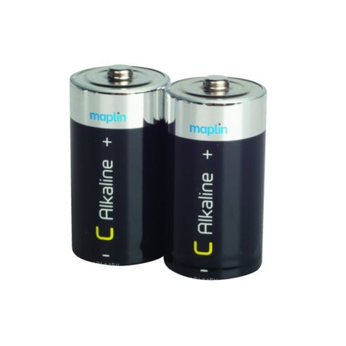 Image of Maplin R14 Extra Long-life Alkaline Pack Of 2 C Battery