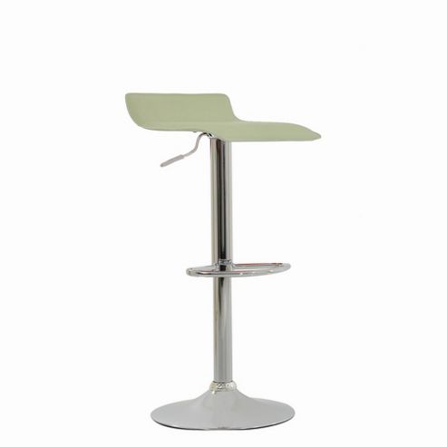 Image of Zues Cream Faux Leather Bar Stool