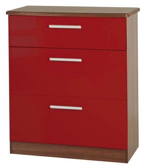 Image of Welcome Furniture Knightsbridge 3 Drawer Deep Chest - Oak - Ruby