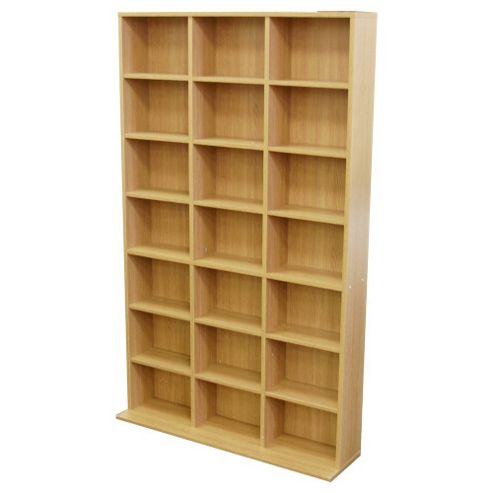 Image of 588 Cd / 378 Dvd Blu-ray Media Storage Unit - Beech